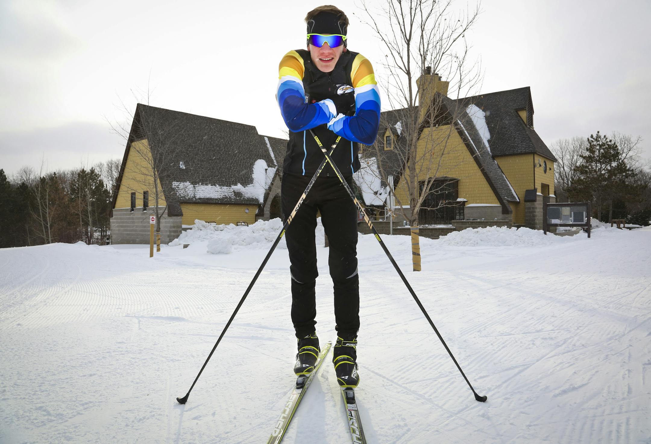 Bloomington Jefferson sophomore Zak Ketterson is the top-ranked Nordic ski racer in the state and a budding star on the national stage. He was photographed at Hyland Park Reserve in Bloomington, Minn., on Wednesday, February 5, 2014. ] (RENEE JONES SCHNEIDER reneejones@startribune.com)