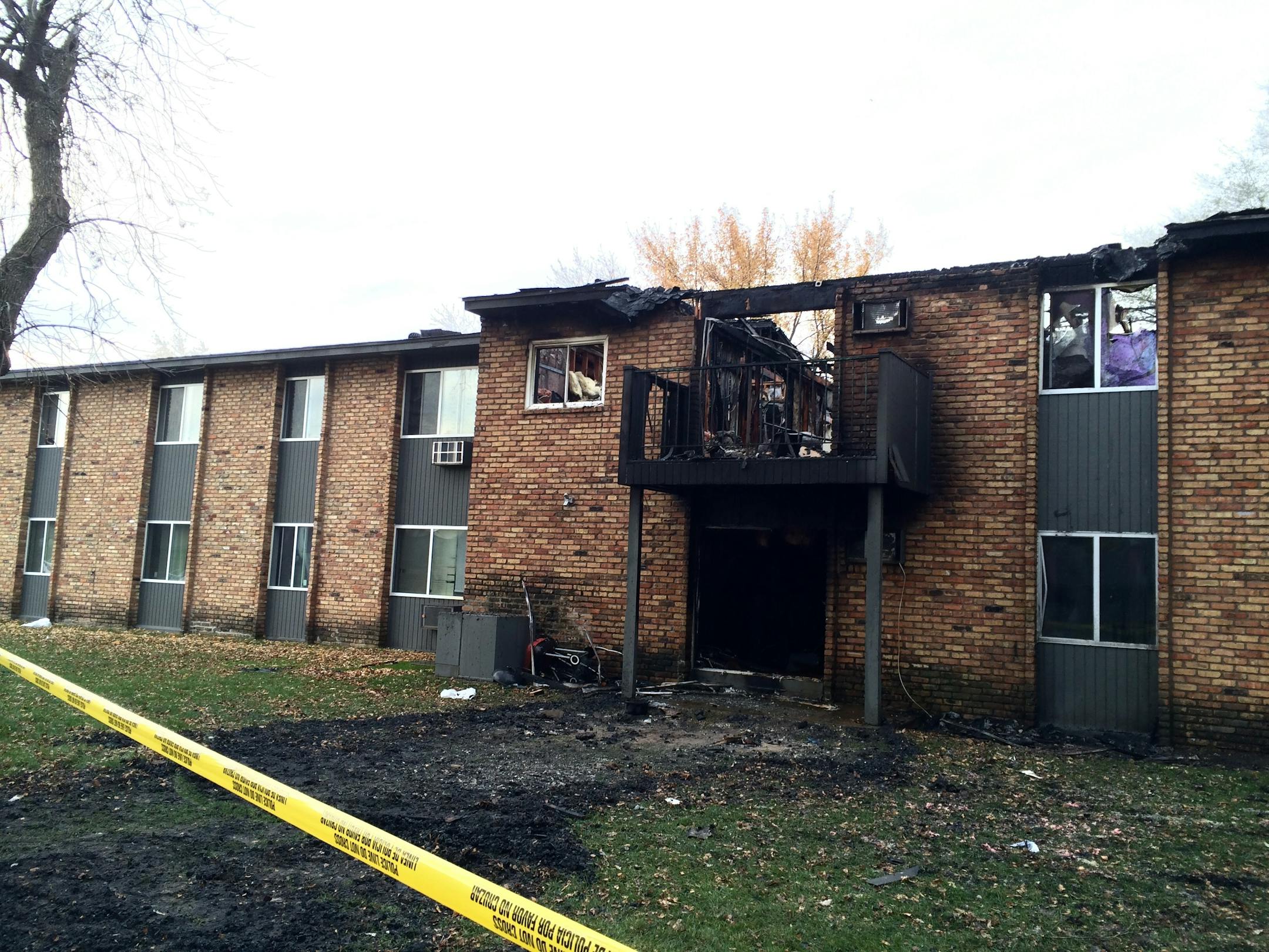 A fire at 604 69th Avenue N. in Brooklyn Center began Sunday night and then started up again early Monday.