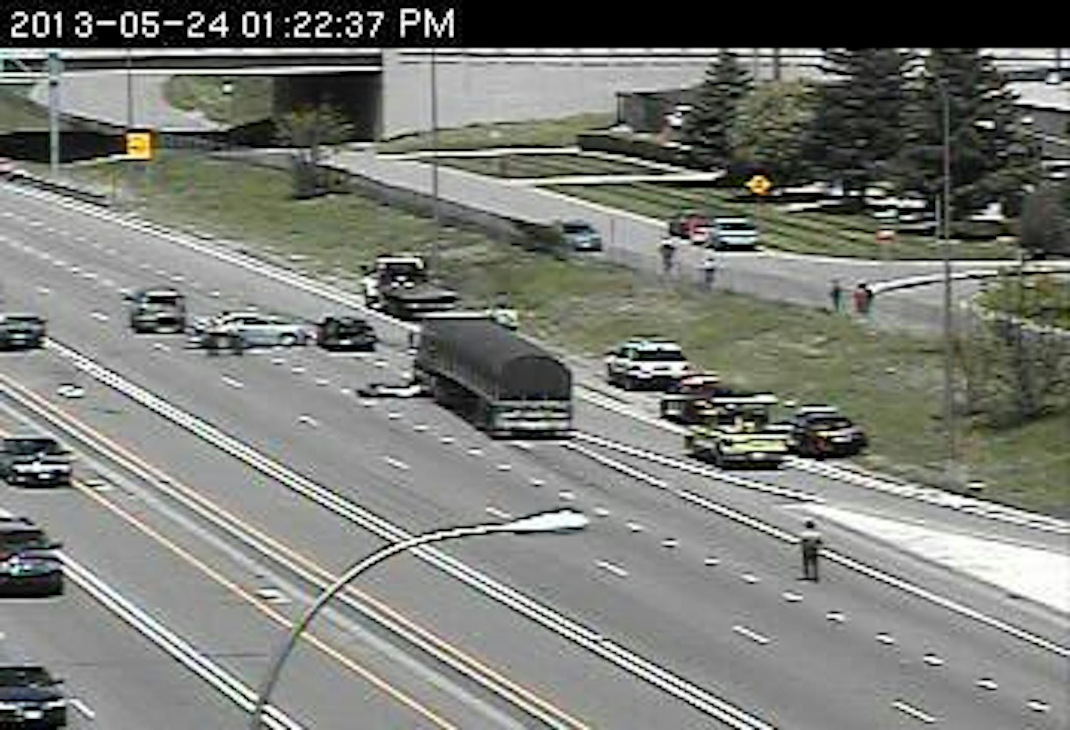 A crash on I-35W just south of I-494 early Friday afternoon has all lanes blocked in one direction.
