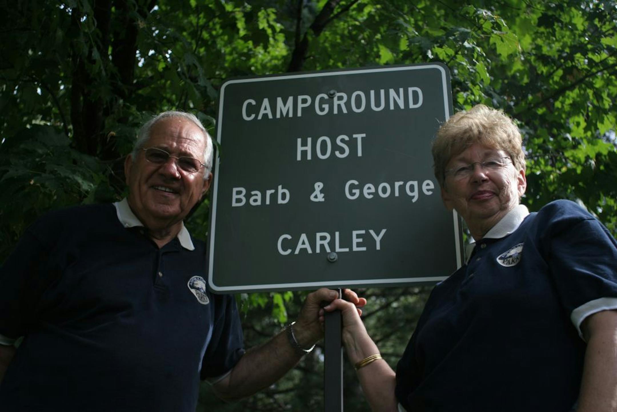 After 17 years serving as hosts of the Bunker Hills Campground in Andover, George and Barb Carley are retiring to their winter home in Arizona. MARIA BACA/STAR TRIBUNE. After 17 years serving as hosts of the Bunker Hills Campground, George and Barb Carley are retiring to their winter home in Mesa, Ariz. After years of summers spent living in an RV at the park, they say they've loved the lifelong friendships they've formed with annual visitors and park workers, though they won't miss the panic th