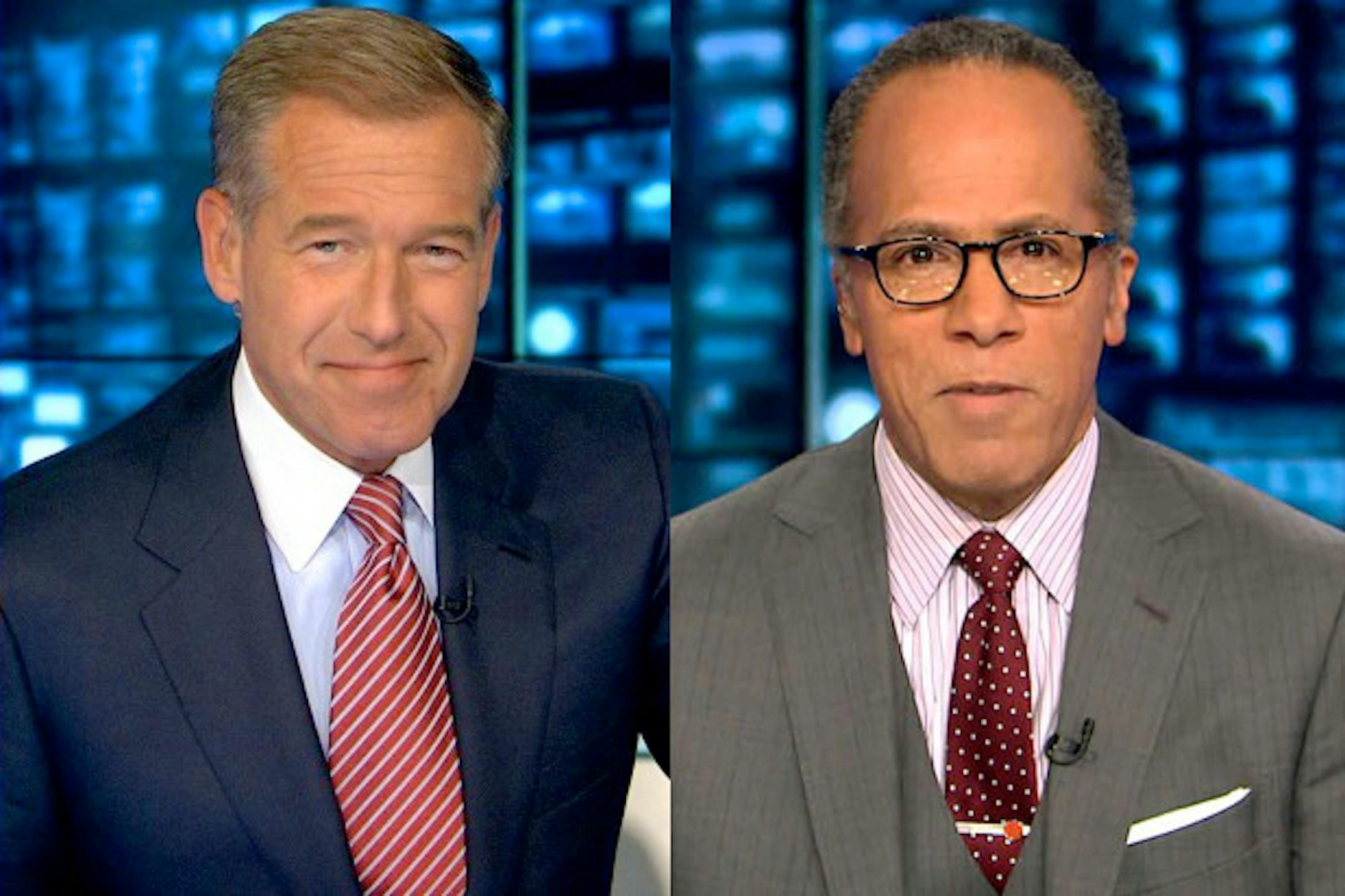 Brian Williams, left, and Lester Holt.