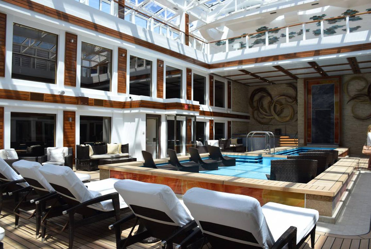 The private Haven courtyard on Norwegian Bliss includes 50 suites. Another 30 are located outside the complex.
(Chabeli Herrera/Miami Herald/TNS)