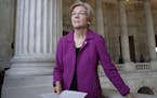 Sen. Elizabeth Warren, D-Mass., reacted Wednesday to being rebuked by the Senate leadership under Rule 19 and accused of impugning a fellow senator, J