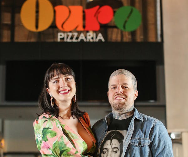 Gabriella Grant-Spangler and Ben Spangler at their new Ouro Pizzaria. Provided