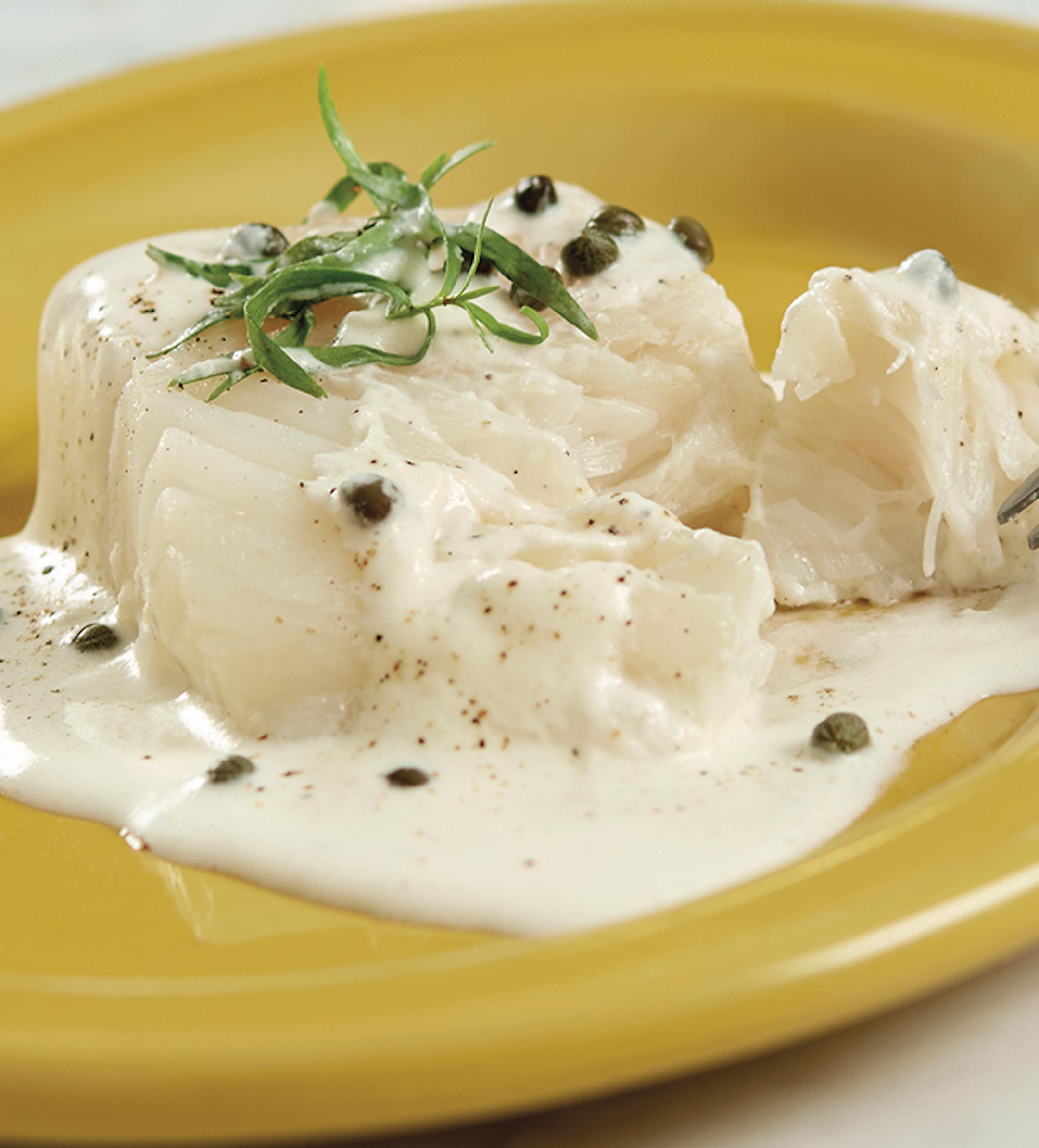 Oven-Roased Bass in Cream from Jacuqes Pepin's "A Grandfather's Lesson"