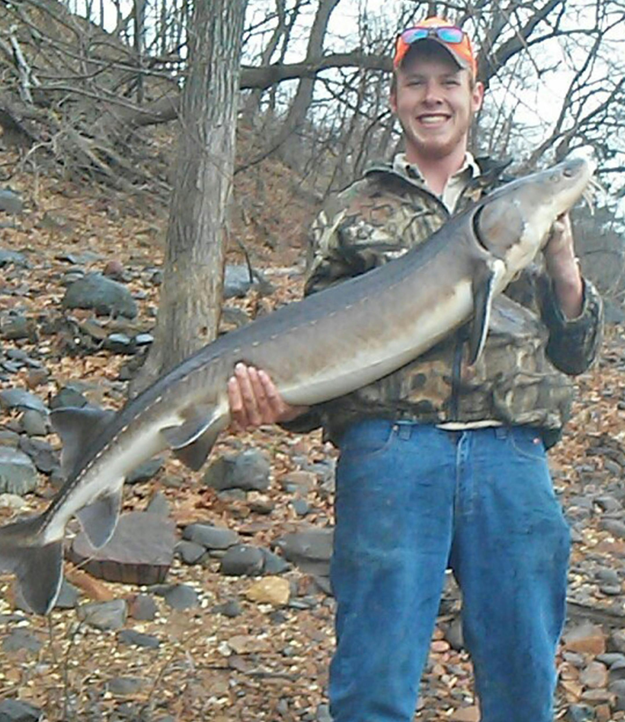 While fishing for catfish recently from the shores of the St. Croix River, using his "crowd pleaser'' bait &#xf3; a mix of nightcrawlers, fatheads and cut bait &#xf3; Dylan Erickson of Stacy, Minn., landed and released this 62-inch sturgeon.