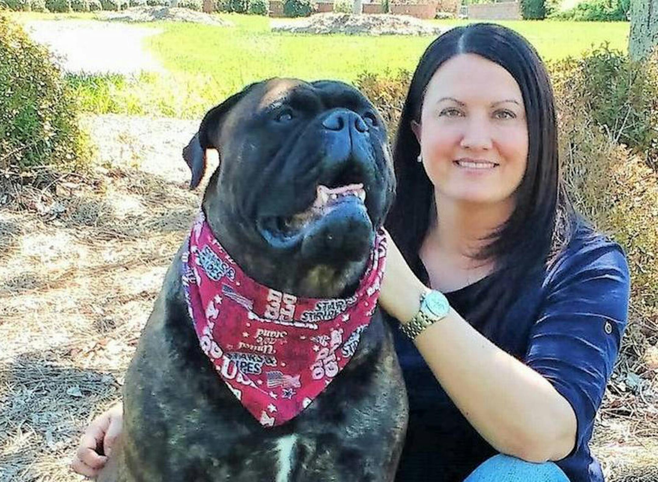 Jessica Harris, owner of K9 Salute, with her dog Tilly, a 6-year-old Bullmastiff. (Courtesy Jessica Harris) ORG XMIT: 1228168
