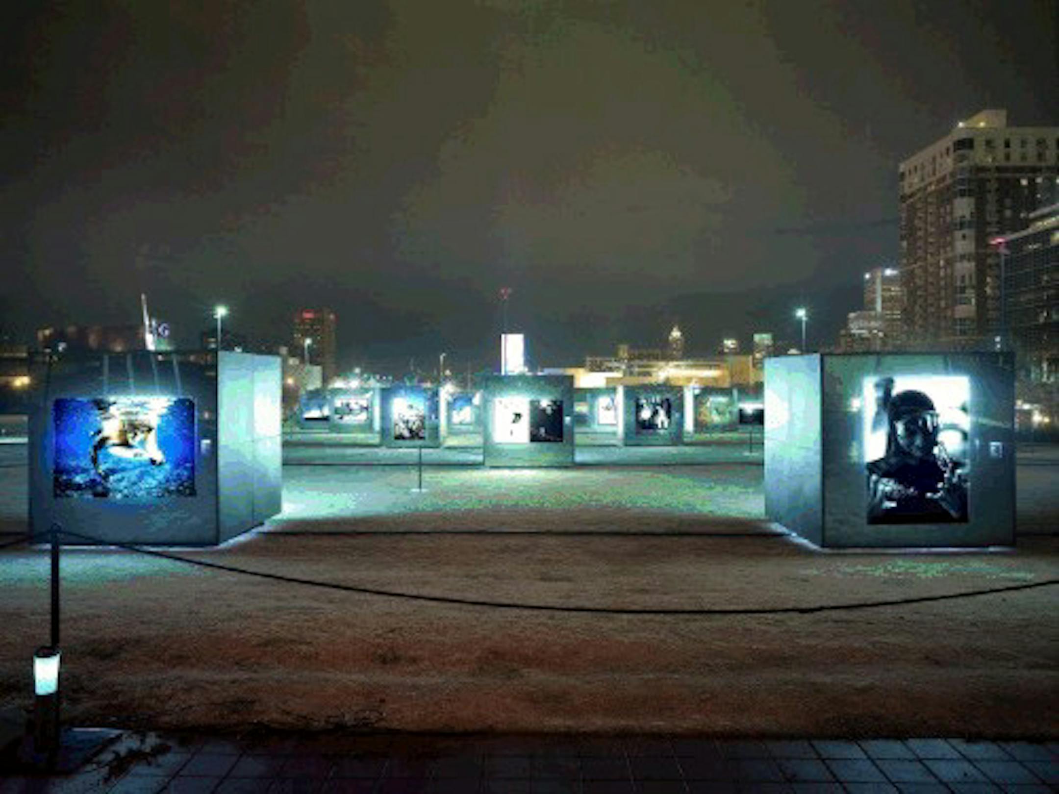 The Red Bull Illume Exhibit Tour display in Portland, Ore.