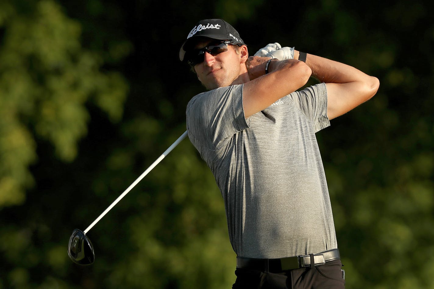 Richy Werenski plays his shot from the 11th tee during the second round of the 3M Open