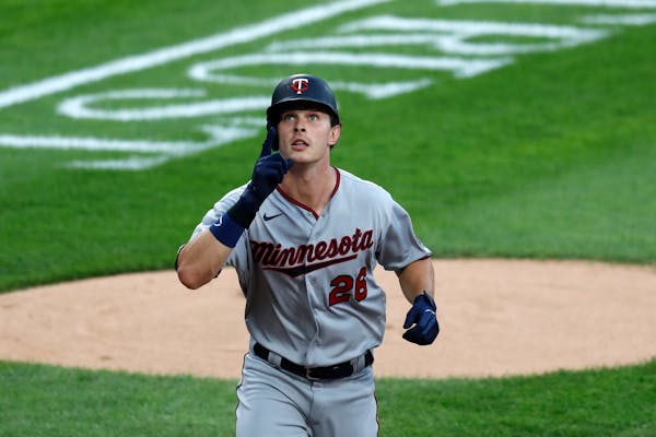 Max Kepler, pictured during a game last season, snapped an 0-for-32 slump Saturday.