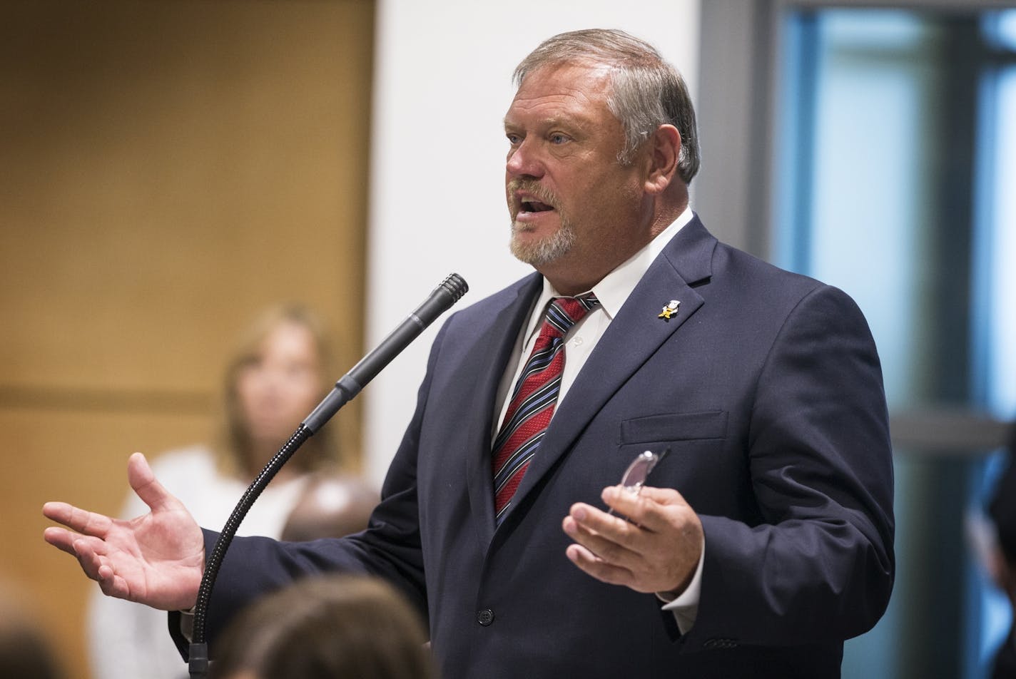 Senate Majority Leader Tom Bakk, shown on the first day of the 2016 legislative session, warned county commissioners in northeastern Minnesota that they would risk losing state money if they passed a resolution to ban copper mining near the Boundary Waters Canoe Area Wilderness.