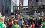 The annual St. Patrick's Day parade marches down East 5th Street on Saturday, March 17, 2018 in Saint Paul.