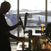 The Airport Bar/restaurants go for a better product and service for the traveler. D'amico's &Sons Bartender, Graham Cairns pulls a tall beer at O'Gara