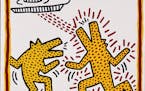 Keith Haring, "Untitled," 1982. Baked enamel on steel 1982 43 x 43 in. Courtesy: The Broad Art Foundation, Los Angeles