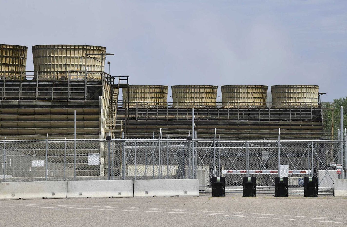 A portion of Xcel Energy's Monticello Nuclear Generating Plant is pictured Thursday, July 18, 2019. (Dave Schwarz/The St. Cloud Times via AP)