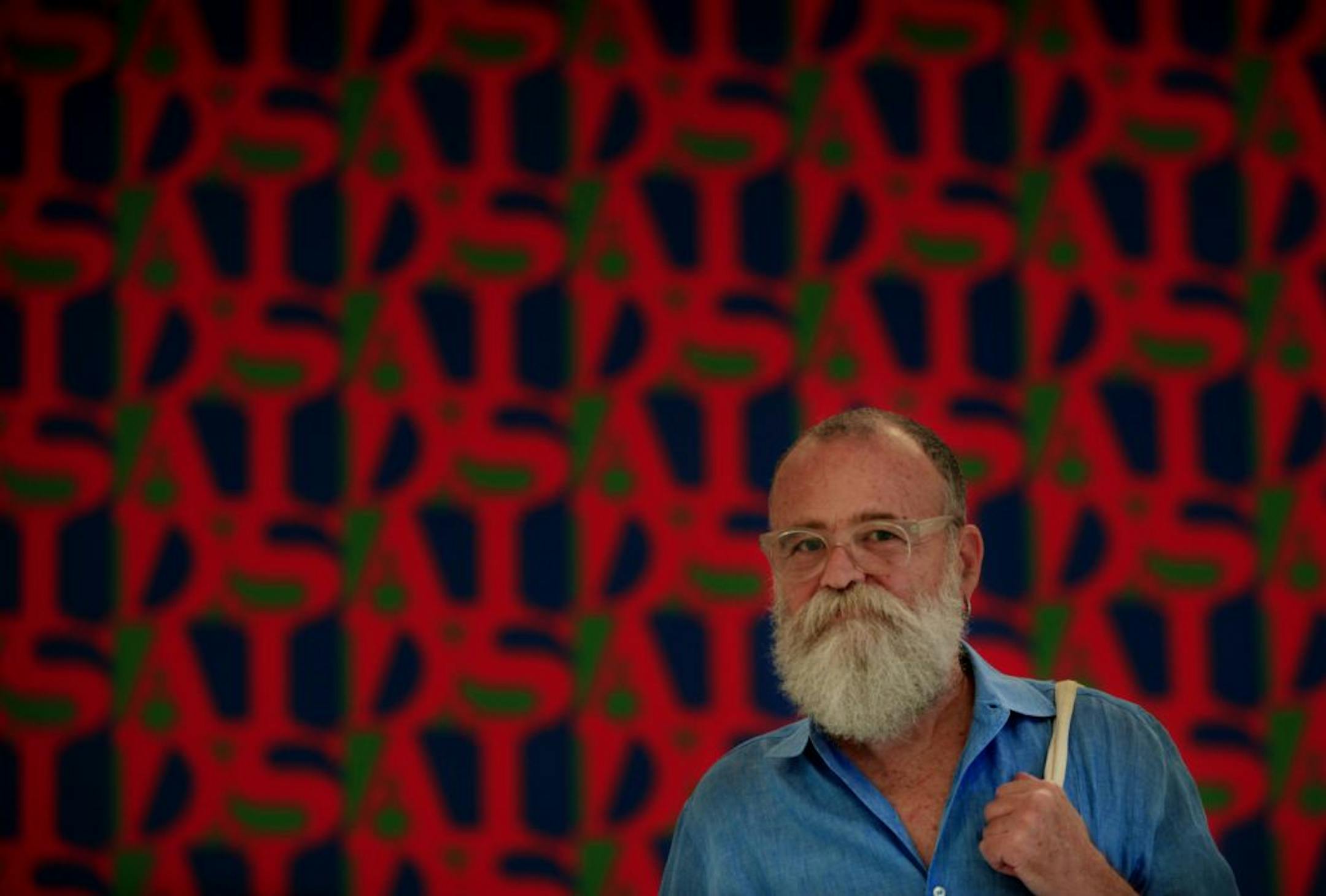 A.A. Bronson, as part of the General Idea Collective, created this work in 1989, replacing letters in the iconic LOVE poster with the word AIDS.