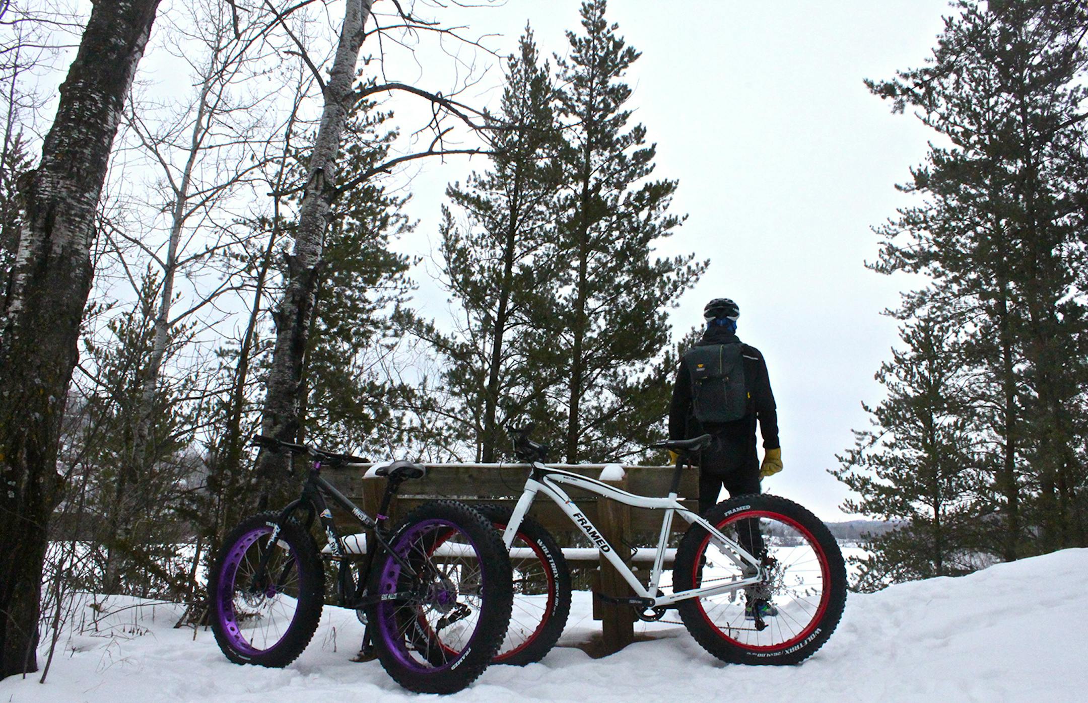 Fat tiring through Cuyuna Country.