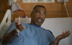 C.J Dabney during an interview in his hospital bed before being discharged after a successful kidney transplant. ] JEFF WHEELER &#x2022; jeff.wheeler@