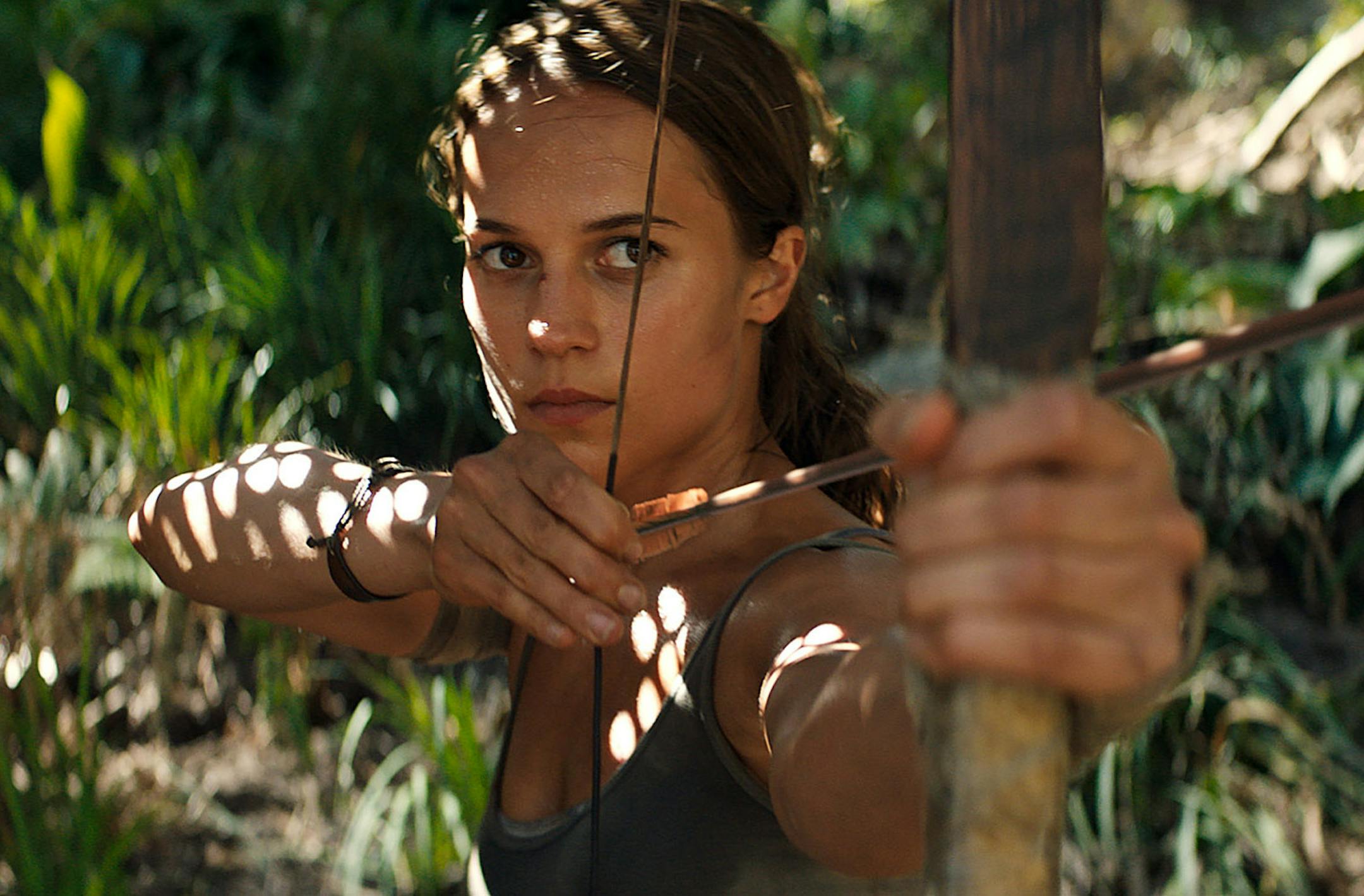 Photo Credit: Ilze Kitshoff ALICIA VIKANDER as Lara Croft in Warner Bros. Pictures' and Metro-Goldwyn-Mayer Pictures' action adventure "TOMB RAIDER," a Warner Bros. Pictures release.