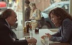 (left to right) Dennis Franz, Kim Delaney -------- 66765_1_36 - tv show NYPD BLUE - "Yo, Adrian" - Detectives investigate the bludgeoning death of a y