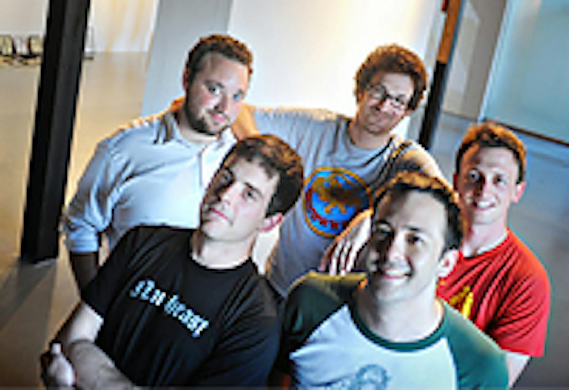 Clockwise from top left: Ted Quinn, Mike Davis, Adam Burchard, Wes Winship and Joe Belk of CO Exhibitions
