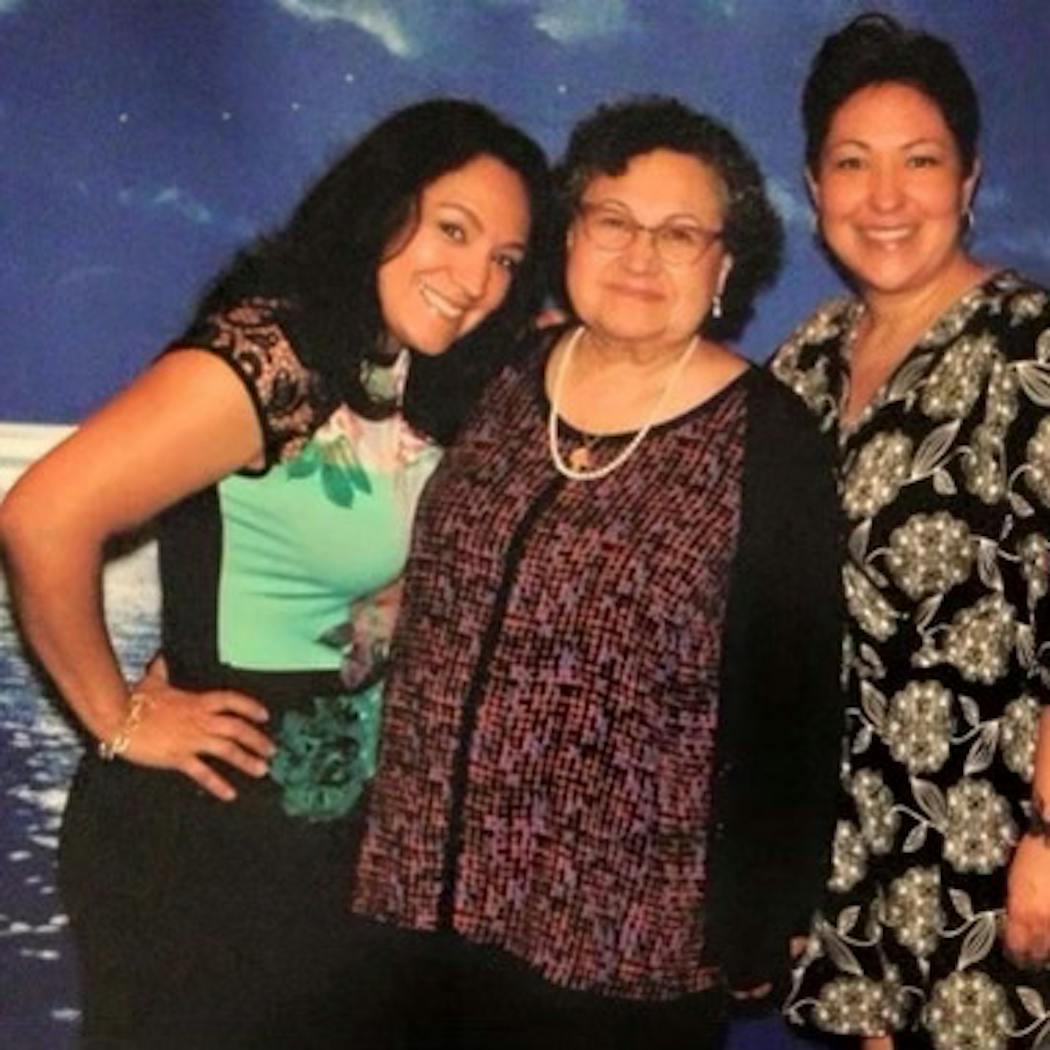 From the family photo album (from left): Milissa with her mom, Maria Silva, and sister, Suzanne.