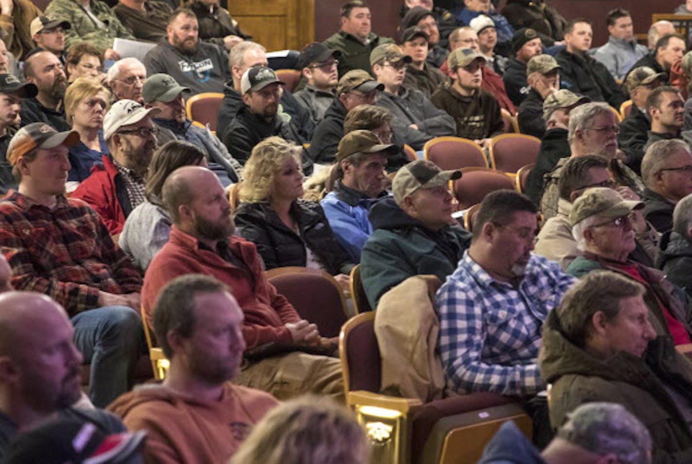 Interest in sustaining Minnesota's southeast deer herd is intense among hunters, as this meeting about chronic wasting disease in Chatfield a year ago demonstrated. Chatfield, MN 02/08/17 ORG XMIT: MIN1702091629321532