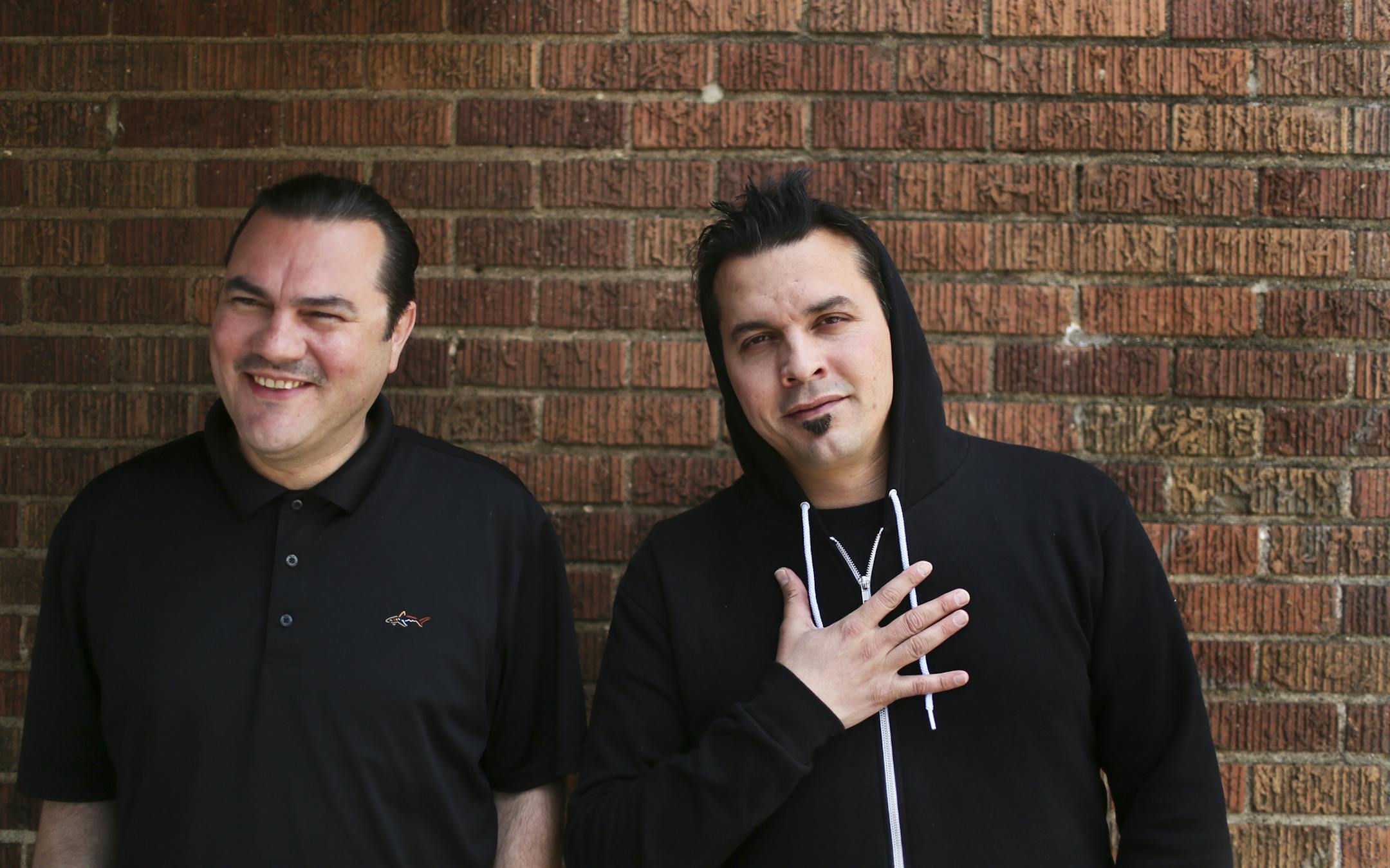 Minnesota hip hop kings Atmosphere have released a new album "South Siders". Atmosphere is Slug, a.k.a., Sean Michael Daley, and Ant, a.k.a. Anthony Davis, and they were photographed at Nokomis Beach Coffee Cafe Saturday, May 3, 2014, in Minneapolis, MN.](DAVID JOLES/STARTRIBUNE) djoles@startribune Minnesota hip hop kings have released a new album "South Siders". Atmosphere is Slug, a.k.a., Sean Michael Daley and Ant, a.k.a. Anthony Davis, and they were photographed at Nokomis Beach Coffee Cafe