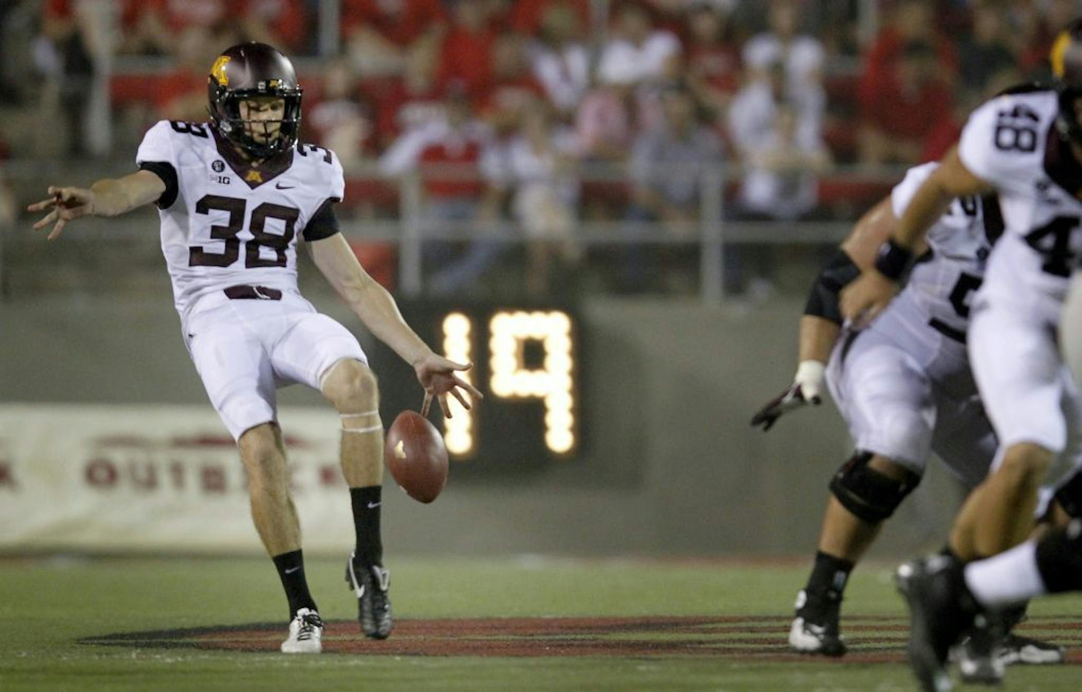 University of Minnesota punter Christian Eldred.