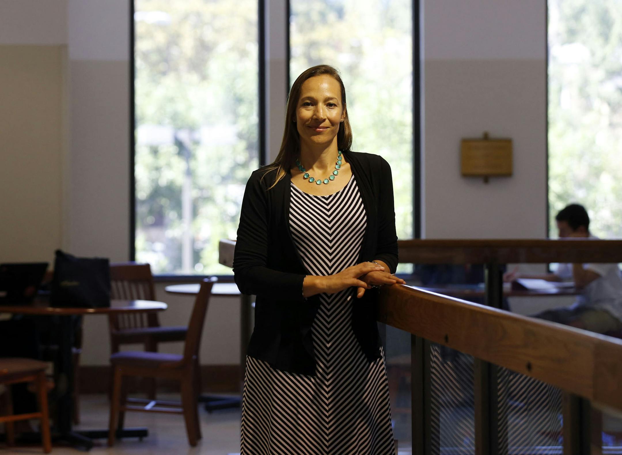Director of Initiative for Family Business and Entrepreneurship at Saint Joseph's University, Meghan Juday, poses for a portrait in the Erivan K. Haub School of Business on Thursday, Sept. 17, 2015 in Philadelphia. (Yong Kim/Philadelphia Daily News/TNS) ORG XMIT: 1174789