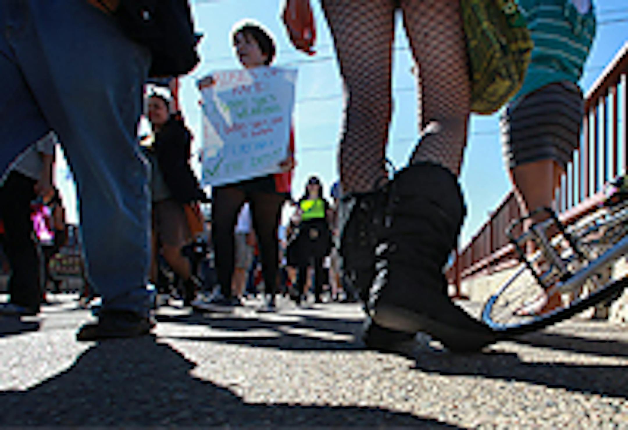 Hoodies, flannel and occasional fishnets were the order of the day at SlutWalk Minneapolis on Oct. 1