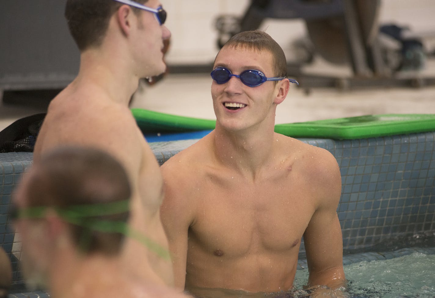 St. Thomas Academy's Jack Foster, right, is also a football player and is among a group of his teammates who compete at more than one sport. (Matthew Hintz, Special to the Star Tribune)