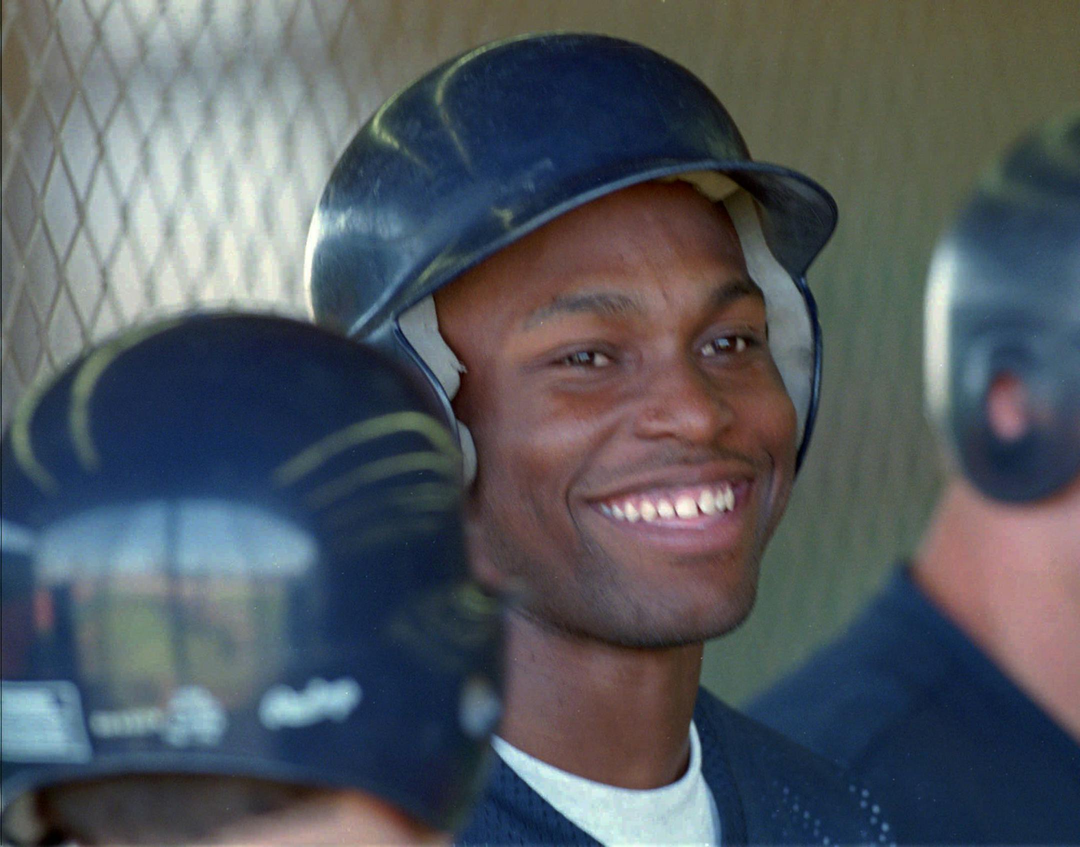 Strib staff photo by tom sweeney, Torii Hunter, a posisition player ( feilder) one off the Twins most promising prospects ORG XMIT: MIN2015021116434953