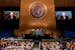 FILE - Palestinian President Mahmoud Abbas addresses the 77th session of the United Nations General Assembly on Sept. 23, 2022, at the U.N. headquarte