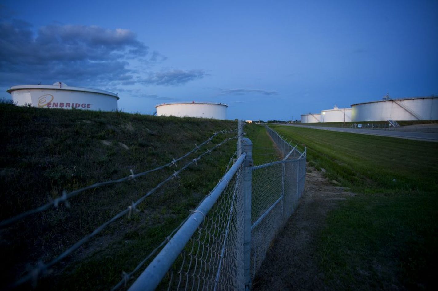 The Clearbrook oil pipeline transfer station in Clearbrook, Minn.