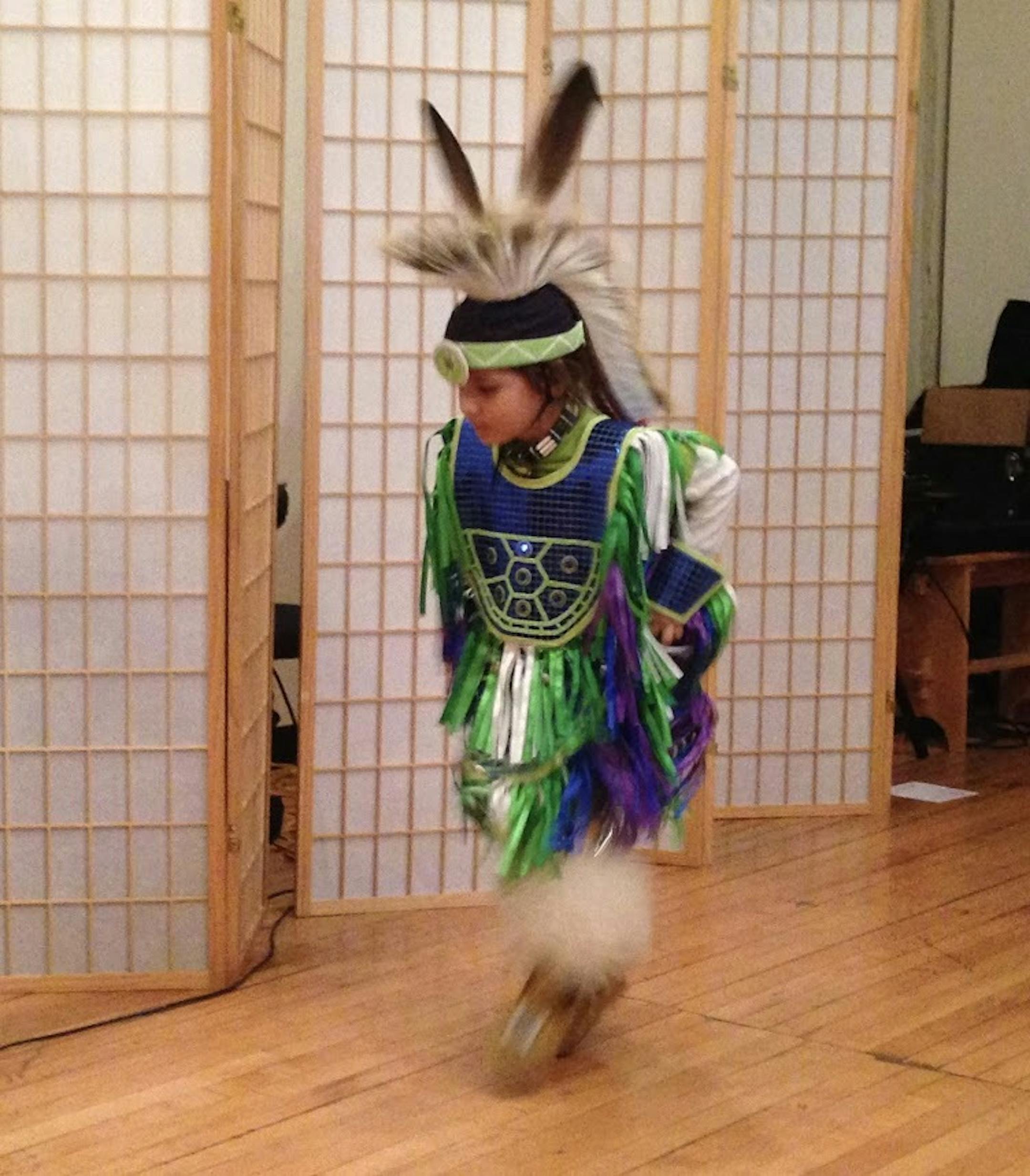 A young dancer at the St. Paul Almanac release party in 2014.