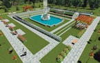 An artist’s rendering shows the future of the Olcott Park Fountain