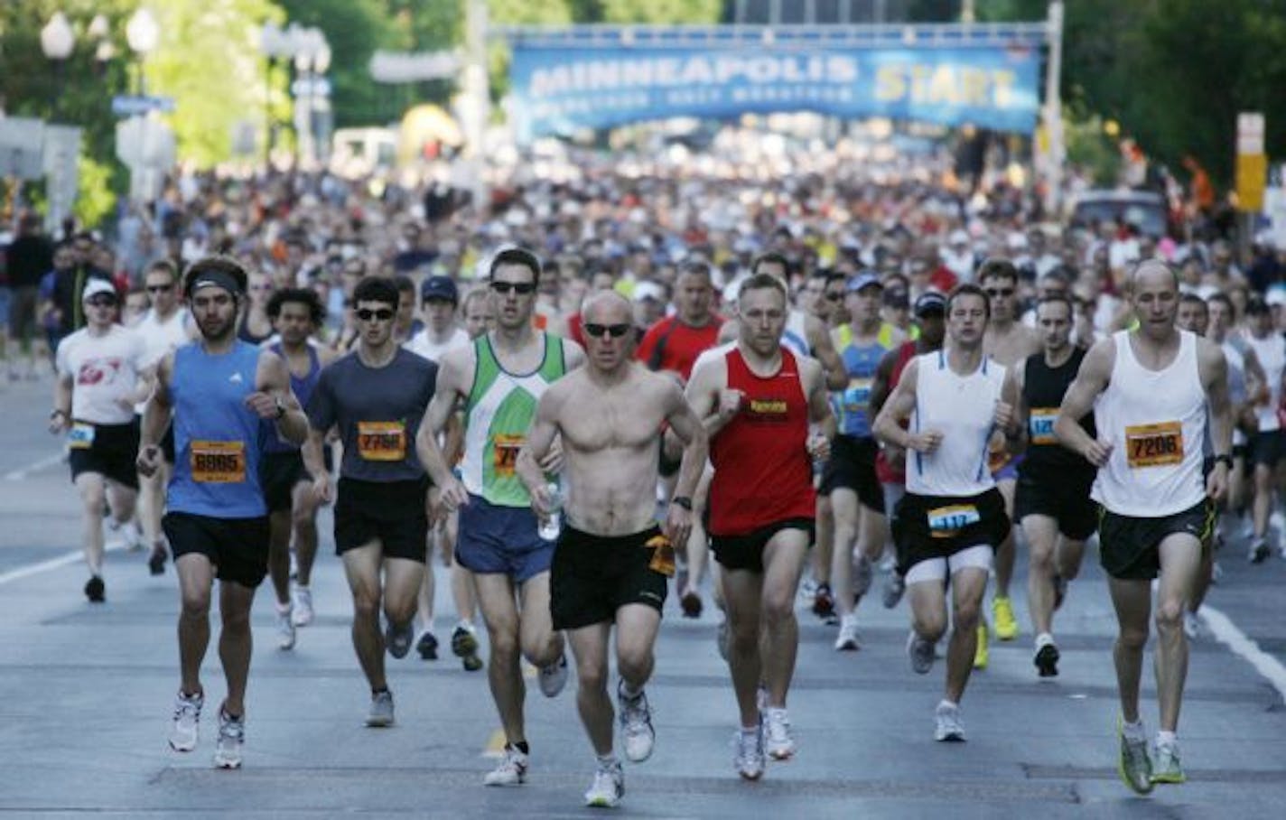 Thousands of runners took off at the start of the Minneapolis Marathon last summer.