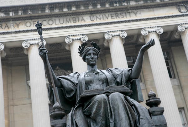 The statue of Alma Mater on the campus of Columbia University in New York.