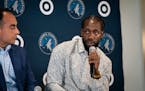 Patrick Beverley answered media questions as he was introduced as a new member of the Timberwolves on Wednesday at Target Center.