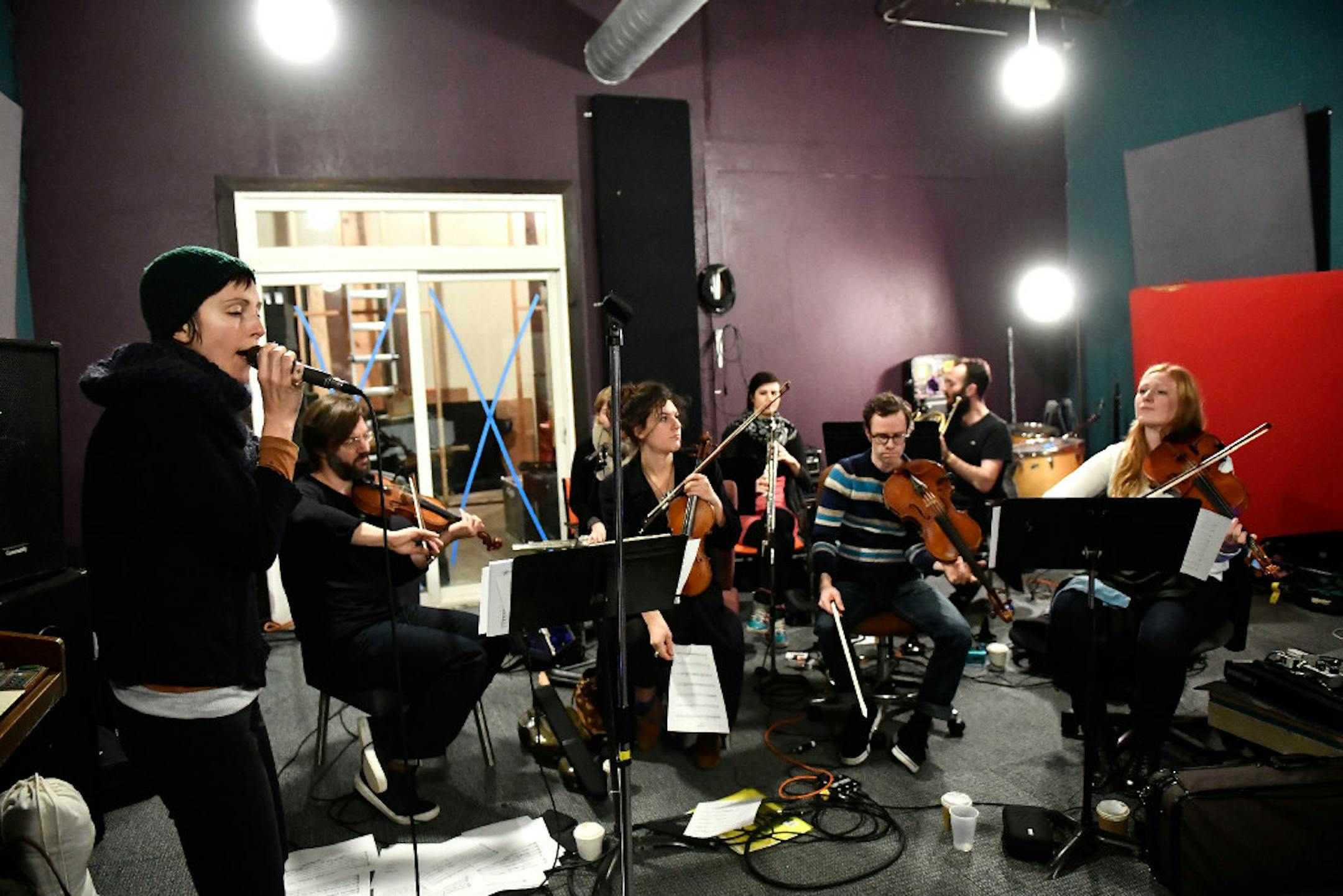 Members of Polica and Stargaze rehearsed in Minneapolis before their first show together at the Fitzgerald Theater in November 2016.