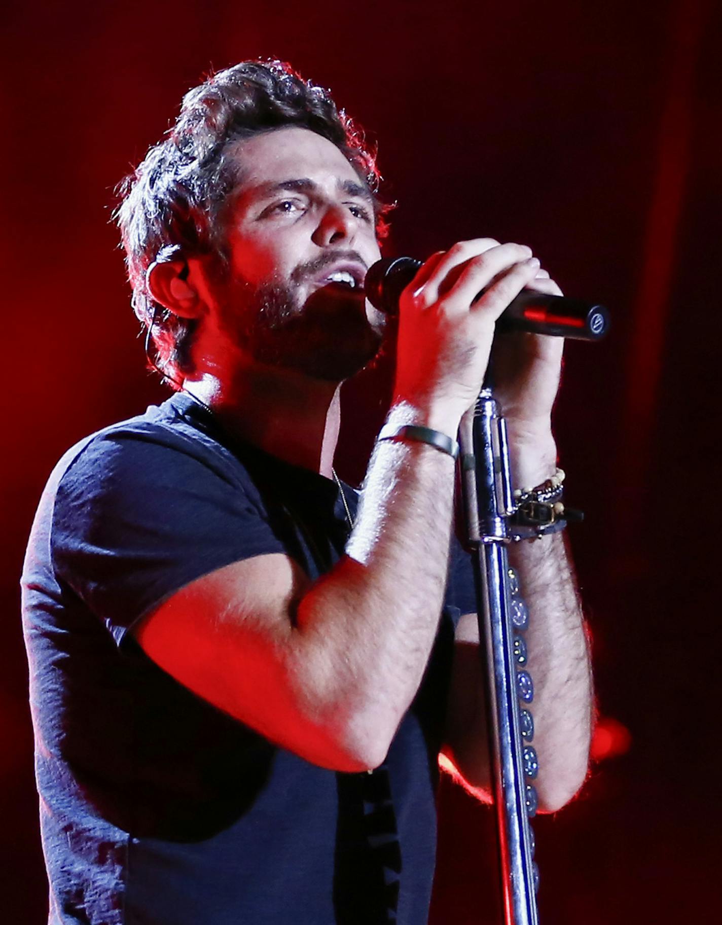 Thomas Rhett performs at LP Field at the CMA Music Festival on Saturday, June 13, 2015, in Nashville, Tenn. (Photo by Al Wagner/Invision/AP)