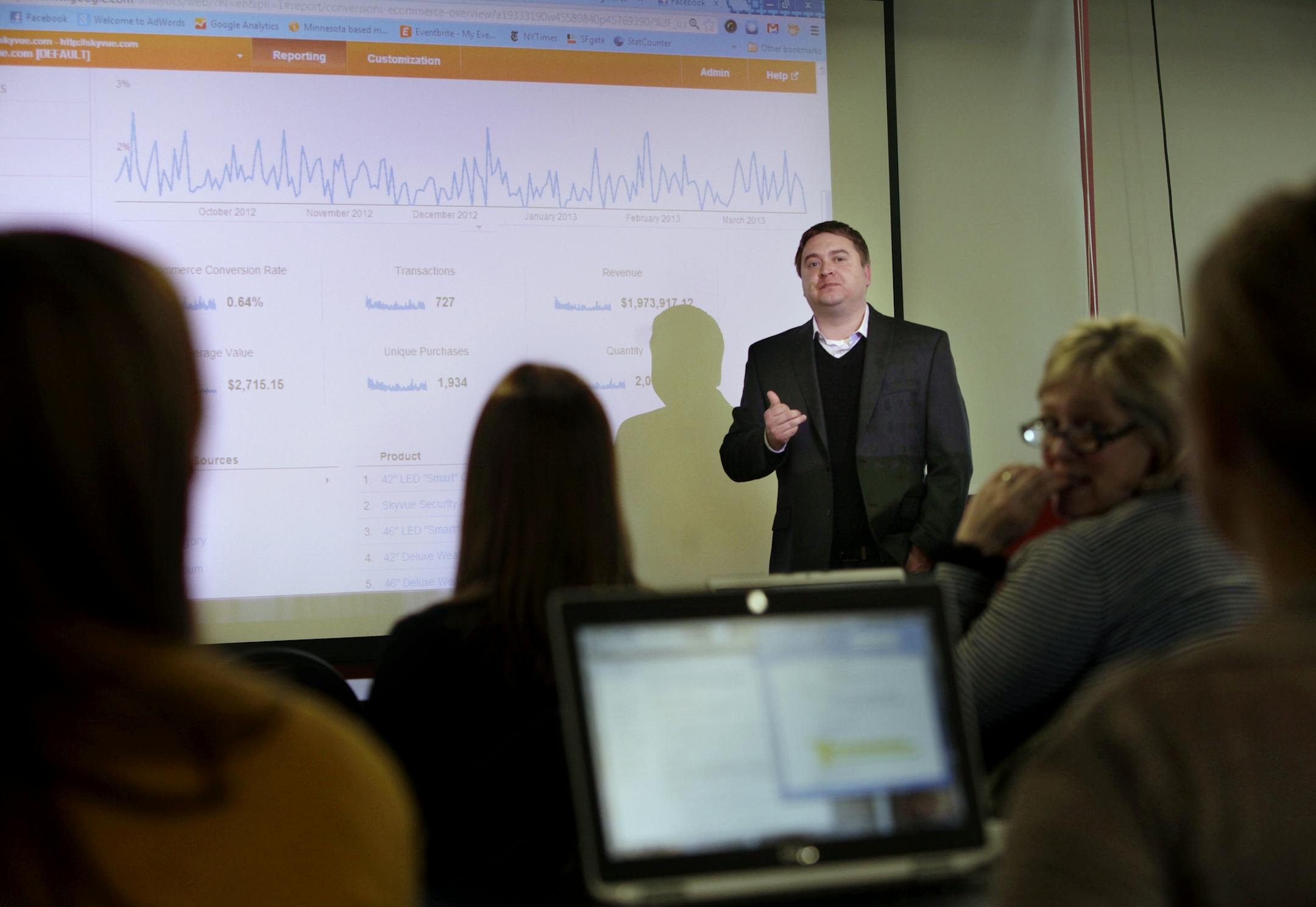 Ted Kozlowski started his DemandQuest training facility three years ago to teach business executives how to increase their sales online.