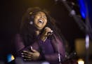 Lizzo performed for a huge crowd that came out for a Prince dance party outside of First Avenue on Thursday night, April 21, 2016. ] RENEE JONES SCHNE