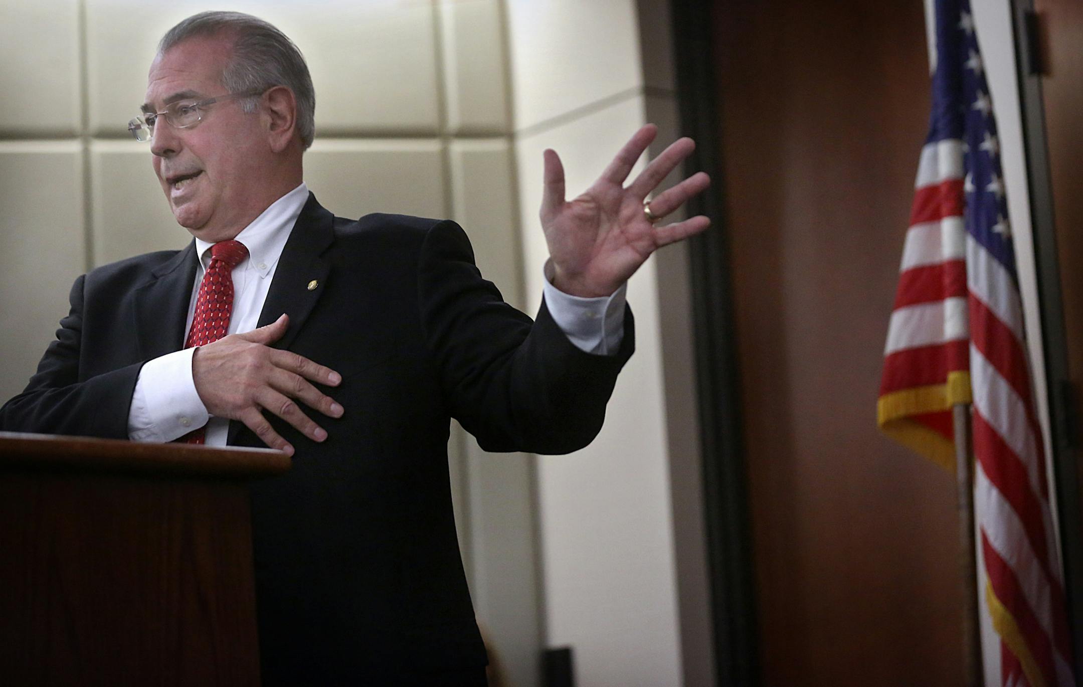 Hennepin County Attorney Mike Freeman announced his decision not to file criminal charges against two police officers.