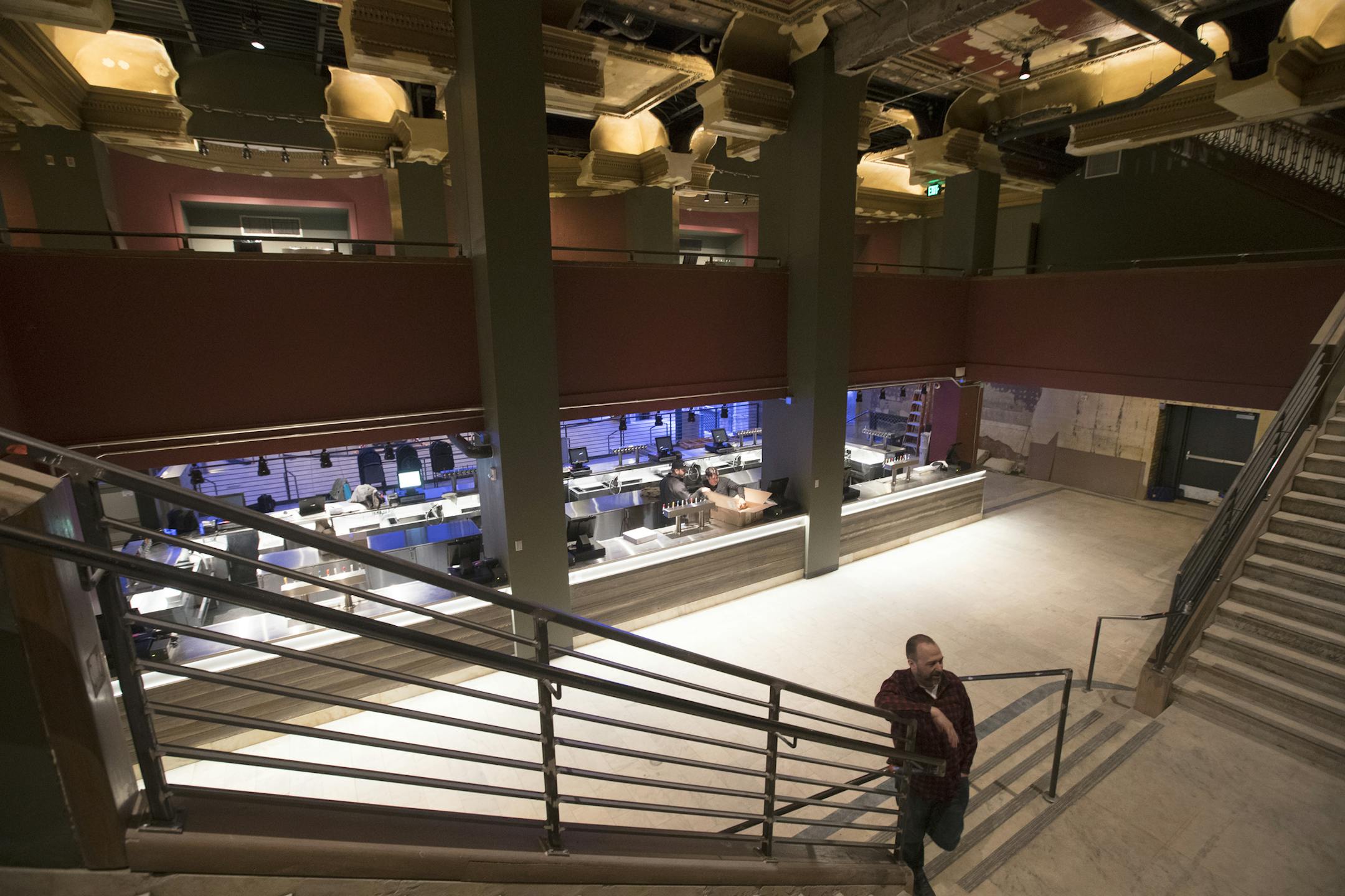 First Avenue general manger Nate Kranz stood on the stairs at the restored Palace Theater in St Paul Thursday February 23, 2017 in St. Paul, MN.] JERRY HOLT &#x2022; jerry.holt@startribune.com