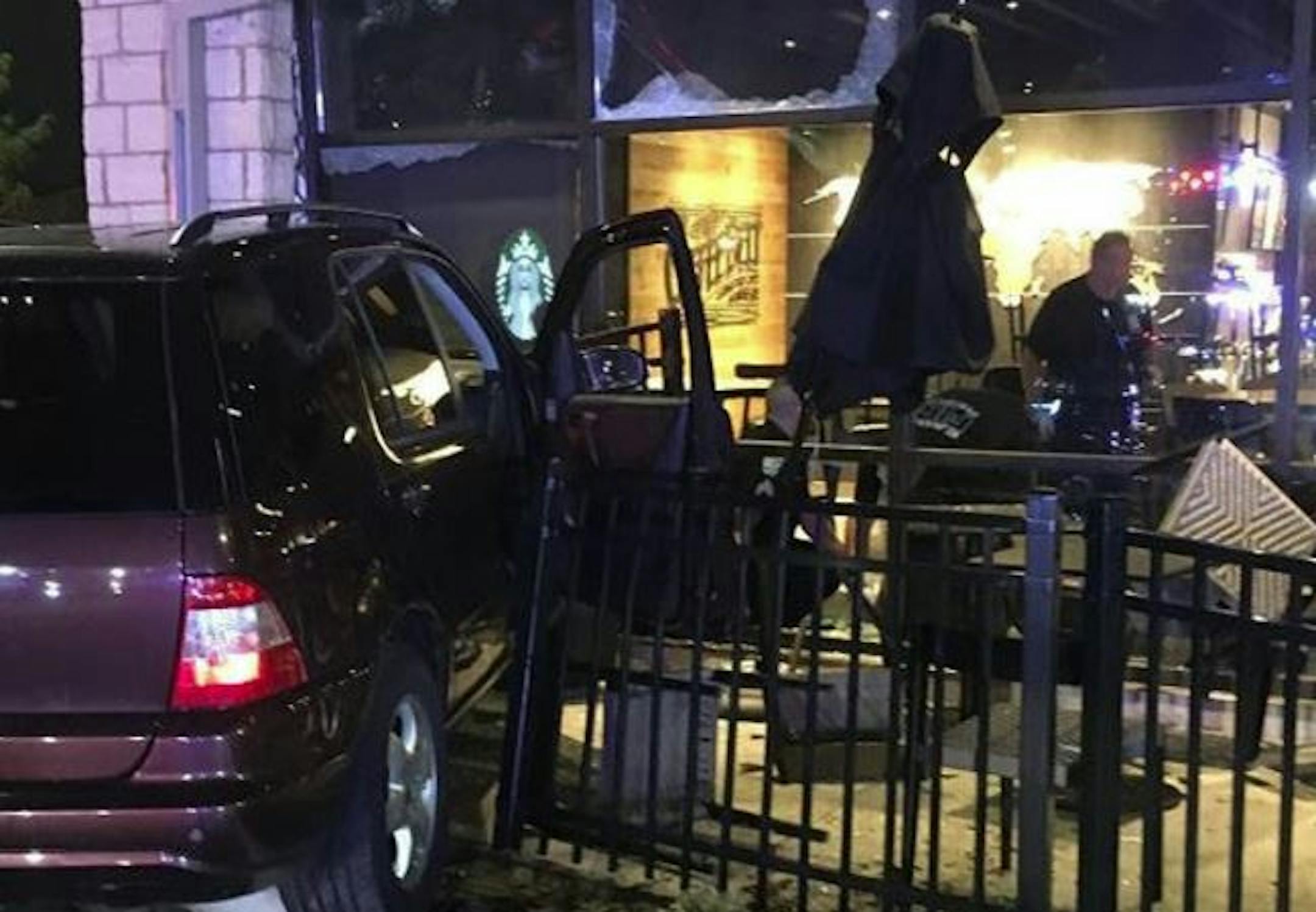 This Starbucks was hit by an SUV this week. Credit: Eagan Police Department