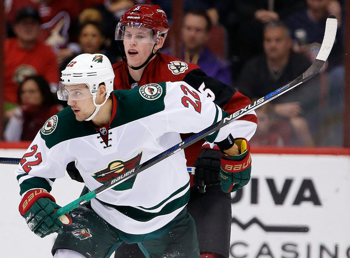 Wild forward Nino Niederreiter, shown on Dec. 11 at Arizona, ended a 15-game goal-scoring drought on Monday against Dallas.