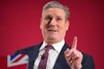 FILE - Keir Starmer, leader of Britain's opposition Labour Party, delivers a speech at a business conference in London, on Feb. 1, 2024. (AP Photo/Kir