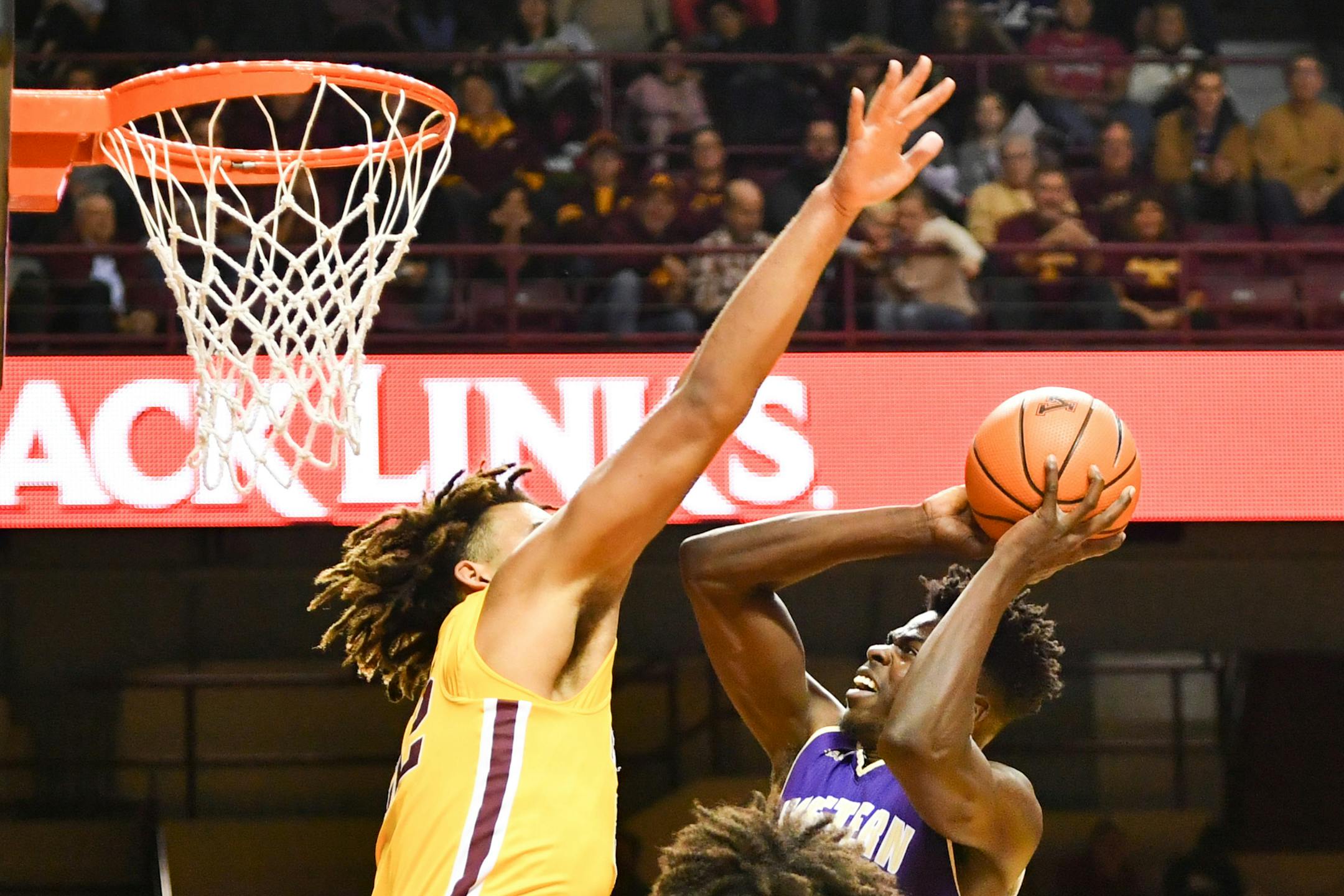If the Gophers' perimeter defenders force opponents to drive instead of shoot, Reggie Lynch might be waiting for them down low, like he was against Western Carolina's Mike Amius on Sunday.